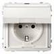 Merten MEG2312-7244 Socket outlet BRS, Klappd. + Schriftf. StK white AQUADESIGN