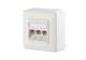 Metz Connect 1309130002-E E-DAT module 3 port AP Cat.6A pure white connection outlet