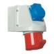 Walther-Werke 114 Mini-Kombi wall socket 16A 5P 400V 6h IP44 with Schuko socket 16A 230V