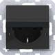 Hager WAS1112BG Steckdose SCHUKO mit Klappdeckel arretierend Steckklemme A/x/C