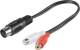 Goobay 50002 Audio cable adapter (DIN) - DIN plug 180° (5-pin) > 2x Cinch socket (audio left/right)