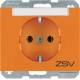 Berker 47397114 Steckdose SCHUKO mit Beschriftungsfeld und Aufdruck K.1/K.5