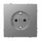 Merten MEG2400-6036 SCHUKO socket BRS screw lift terminal stainless steel