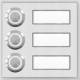 Telecom Behnke 20-2031-BS module 3 keys + BF bel. Alu