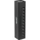 InLine® USB 3.2 Hub, 10 Port, Aluminiumgehäuse, schwarz, mit 4 A Netzteil