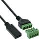 InLine® USB-C Buchse an Terminalblock, 5pol, mit Kabel