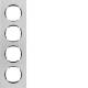 Berker 10142614 Rahmen 4fach flach R.8 Edelstahl