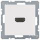Berker 3315421909 HDMI sockets S.1/B.1/B.3/B.7 glass, polar white matt