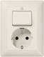 Jung AS5576U SCHUKO Steckdose mit Aus-Wechselschalter Serie AS/CD weiß