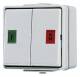 Jung 639W AP / WD double switch 2 CO, 639 W with icon selection