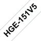 Brother HGE151V5 Label Tape - 24 mm Width x 8 m Length - Clear - 5 Roll