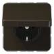 JUNG CD1520BFKLBR SCHUKO socket m.Klappd.16A 250V CD brown