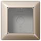 Jung AS581ACH Aufputz-Kappe 1fach mit Rahmen Serie A champagner