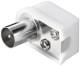 Goobay 11502 Coax right-angle connector with screw fastening, slim - adapter connector made of plastic