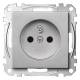 Merten MEG2500-0460 socket with protective cable. BRS StK aluminum system M