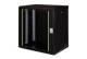 DIGITUS Wall Cabinet 19inch 12HE RAL9005 black without tray 624x600x450mm with glas door