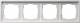 Gira 0214112 rws 4x frame, surface switch pure white