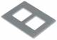 Hager GTVDM012 Montageplatte GTVD2/300 2xRJ45 19,3x14,8