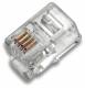 Cimco 183000 Unshielded Modular Plug , RJ10 4 Positions 4 Contacts
