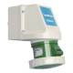 Walther-Werke 139402 wall socket 32A 4P >50–500V 300–500Hz 2h IP67 cable entry 2x