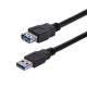 StarTech.com 1m Black SuperSpeed USB 3.0 Extension Cable A to A - M/F - 1 x Type A Male USB