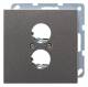 Jung AL2962-2AN AL 2962-2 AN speaker grille, 2-hole anthracite for 2 small outlets