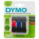 Dymo S0847750 Label Tape - 9 mm Width x 3 m Length - Rectangle - Black, Red, Blue - Plastic - 3 Roll