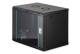 DIGITUS Dynamic 19inch 9U rack wall-mounted network cabinet 474x600x450mm glass door black unassembled 60kg