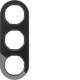 Hager WLD9300GB frame 3-way series R.Classic glass black mounting material