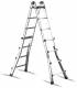 Cimco 146710 146,710 aluminum telescopic ladder, 2x10Stufen H min / max 1,53m / 5,13,0kg