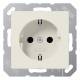 Jung A1520NKI SCHUKO socket without claw series A white