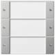 GIRA 2133600 rocker set 3f BSF System 55 clear/stainless steel