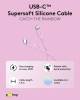 Goobay USB-C™-Silikonkabel, 1,5 m, Pink - weiches und rob