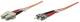 Intellinet 515801 LWL Anschlusskabel ST/SC 10 m Multimode OM1 orange