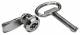 Hager closing D863V IP54 socket, univers Z 3mm double bit lock