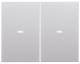 Berker 80960371 Wippe 2fach mit klarer Linse K.5 alu matt