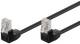 Goobay 96080 CAT 5e Patchkabel 2x 90° gewinkelt, F/UTP, schwarz, CCA, 2x RJ45-Stecker 90° (8P8C)