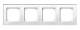 Merten 489419 M-PLAN real glass frames 4 times, brilliant white 