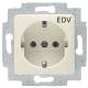 Busch Jaeger 2CKA002011A2894 BJ 20EUCQ/DV-212 Steckdose 50x50mm mit Aufdruck EDV Busch-Duro 2000 SI weiss