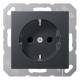 Jung A1520NBFKIANM SCHUKO socket without claw breaks. anthracite matt