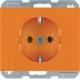 Berker 47157014 Steckdose SCHUKO K.1/K.5 orange, glänzend