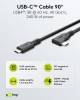 Goobay USB-C™-Kabel 90°, USB4™, 1 m, schwarz, 1 m - 240 W