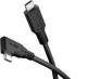 Goobay USB-C cable 90°, USB4, 1 m, black - 240 W, 5 A, 40 Gbit/s, Power Delivery