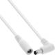 InLine® DC extension cable, right-angle plug, 5.5 x 2.5 mm, white, 1 m