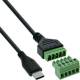 InLine® USB-C Stecker an Terminalblock, 5pol, mit Kabel