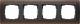 Gira 021413 0214 13 Cover dbraun opaque, 4-way event for anthracite inserts