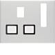 Berker 3313077013 Zentralstück für Steckdosen, British Standardbar K.5 Alu