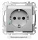 Socket Merten MEG2305-0460, ÜSS signature panel, aluminum, System M