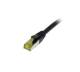 Synergy 21 S217877 Patchkabel RJ45, CAT6A 500 MHz, 7,5 m, schwarz, S-STP(S/FTP), PE/PVC (Outdoor), UV- und wasserbeständig, AWG26, mit CAT7 Rohkabel, 