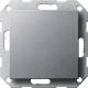 Gira 026826 blank cover aluminum 0268 26, with support ring System55